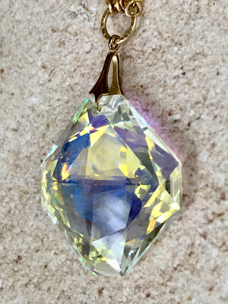 Gemma Aurora Borealis Rare Crystal Pendant Necklace
