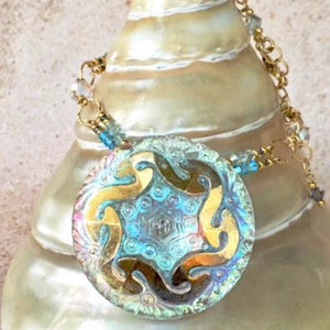 Opalescent Swirl Pendant Necklace